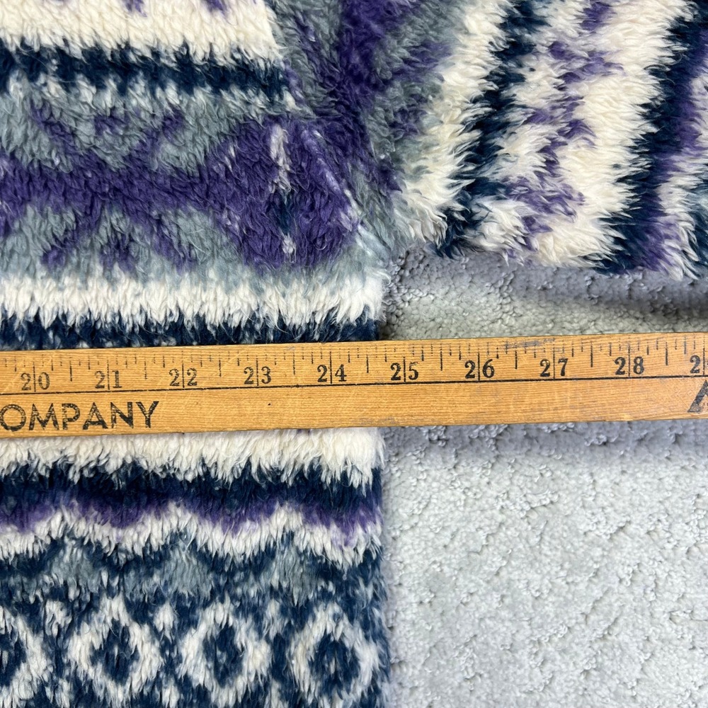 Beams Fleece Pullover Sweater Size Large Nordic Fair Isle Striped Crewneck Japan - Picture 13 of 14